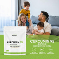 Freak Athletics Curcumin 95 + Bioperine® 60 Turmeric Curcumin Capsules High Strength with Black Pepper - Curcumin 95% & Black Pepper - Turmeric Curcumin UK Made…