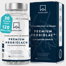 AAVALABS Bio Cultures Complex [ 120 Billion CFU ] 30x Bacterial Strains incl. Lactobacillus Acidophilus & Bifidobacterium per Serving - 90 Capsules - 3rd Party Tested