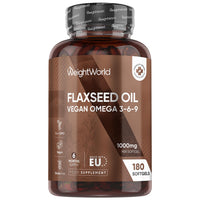 WeightWorld Flaxseed Oil Softgels - 180 Softgels - 1 a Day - 6 Months Supply