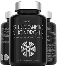 Glucosamine and Chondroitin High Strength - Glucosamine Sulphate with Chondroitin, MSM & Vitamin C - 120 Capsules - 1720mg Glucosamine Complex for Men & Women - Combination Supplements for Joints