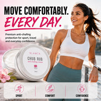 Glamza Chamois Cream Chub Rub’ Anti Chafing Cream for Men & Women - Prevents Chaffing for Cyclists, Runners and More 50ml