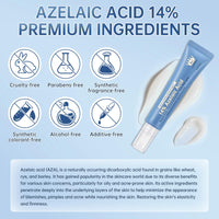 BECHOICEN Azelaic Acid face serum cream for Redness Relief,Dark Spots,Azelaic Acid Acne Cream with Niacinamide & Vitamin C,Acid 14% Facial Serum Balance Excess Sebum & Soothe Irritation,30ml