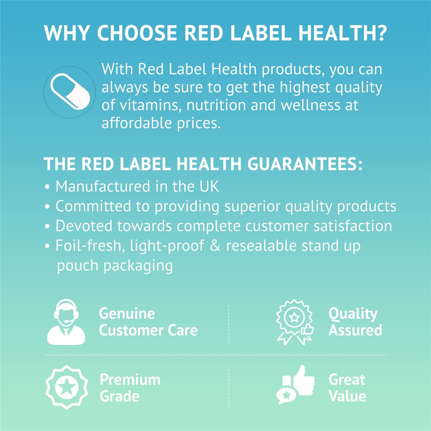 Red Label Health Vitamin D3 Tablets 1000IU, 60 Vitamin D Supplement Tablets (2 Months Supply) Healthy Teeth & Bones, Supports The Immune System for Men & Women Vegetarian Made in The UK