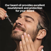 Hawkins & Brimble - Beard Oil for Men, 50ml - Promotes Beard Growth Oil for Grooming, Styling, Softener, Repair and Nourishing - Argan and Olive oil - Beard Care Routine with Shea Butter and Vitamin E
