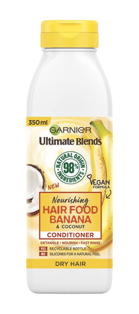 Garnier Ultimate Blends Nourishing Hair Food Banana Conditioner For Dry Hair, 350 ml