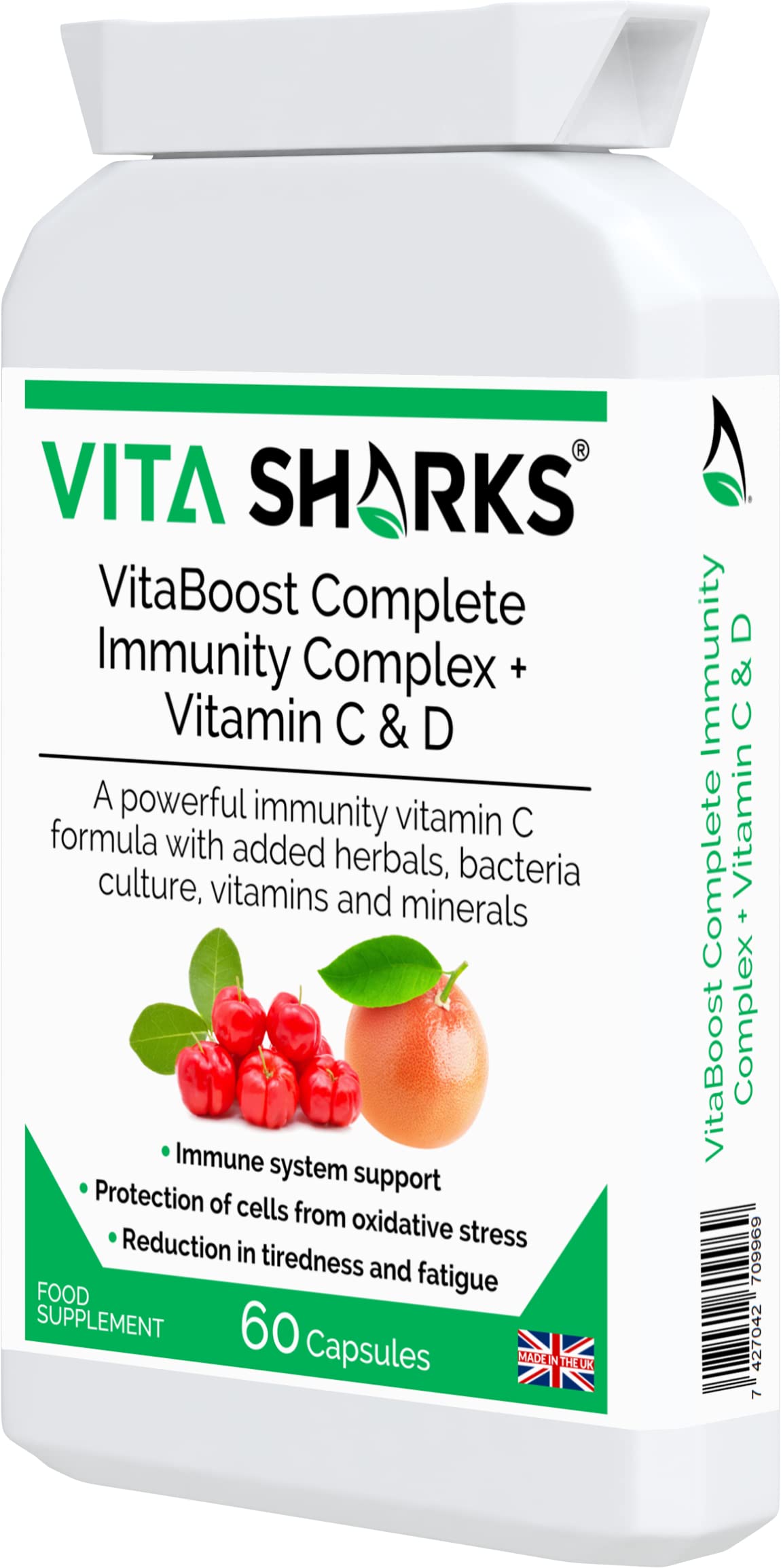 VitaBoost Complete Immunity Complex + Vitamin C & D. Fight Infection & Boost Immune Function. Anti-Viral & Anti-Bacterial. All-in-One Potent Vitamin C Formula. Essential Vitamins & Minerals