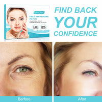 Face Wrinkle Patches 160 Pieces Wrinkle Remover Strips Pure Collagen Anti Wrinkle Patches Facial Patches for Wrinkles, Face Tape for Smooth Eye,Mouth,Forehead Wrinkles-Reduces Wrinkles, Nourishes Skin