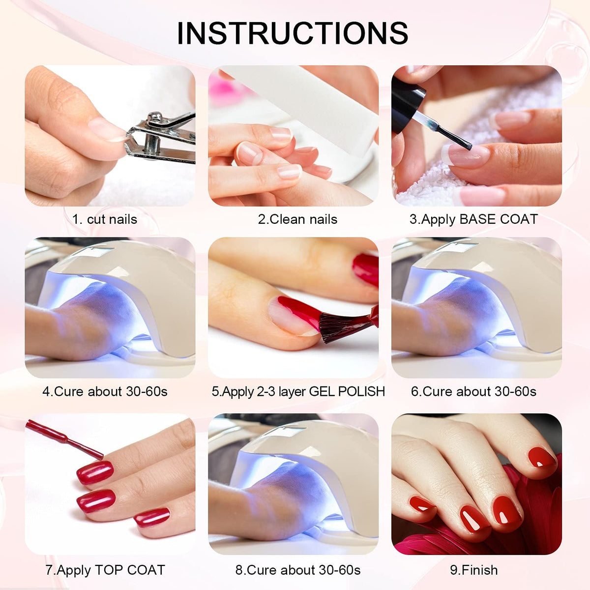 Yueshop 10pcs x 8ml Nail Gel Polish Macaron Candy Pastel Series Set 10 Colors Blue Pink Green Yellow White Soak off UV/LED Gel Nail Polish Long Lasting Gel Varnish Manicure (Pastel Candy)