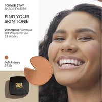 AVON Avon Cream To Powder 3-in-1 Foundation, Concealer and Powder, Long Lasting Foundation Compact, Natural Looking Base that Lasts, SPF 15, 345N, Soft Honey