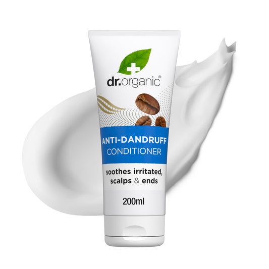 Dr. Organic Dr Organic Coffee Anti-Dandruff Conditioner, Healthy Scalp, Mens, Womens, Natural, Vegan, Cruelty-Free, Paraben & SLS-Free, Recycled & Recyclable, Organic, 200ml, Packaging may vary