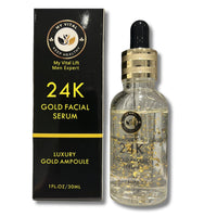 MY VITAL KEEP HEALTHY Hyaluronic Acid Serum 24K Gold 30ml – Luxurious Anti-Aging Essence for Radiant Glow, Firming, Deep Hydration & Wrinkle Smoothing for Youthful Skin – My Vital Keep Healthy