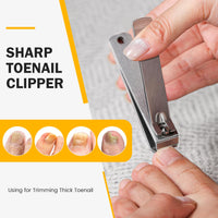 BEZOX Heavy Duty Straight Blade Nail Clippers for Thick Toenails, Professional Stainless Steel Fingernail Toenail Clippers - Ideal for Seniors Toenails Clipper, Precision Nail Grooming Tool