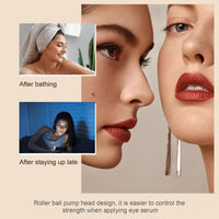 HOPHAT 5% Caffeine Eye Serum - Eye Cream with 360° Roller for Dark Circles and Puffiness, Reduce Eye Bags, Wrinkles and Fine Lines, Hydrate Eye Area 20ML