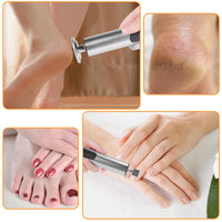 jianyana Jianyana 2 in 1 Electric Foot File, 6-Speed Pedicure Sets for Feet Electric Foot File Hard Skin Remover for Dry Dead Hard Skin Feet Callus Remover for Feet Care Exfoliator (Silver)