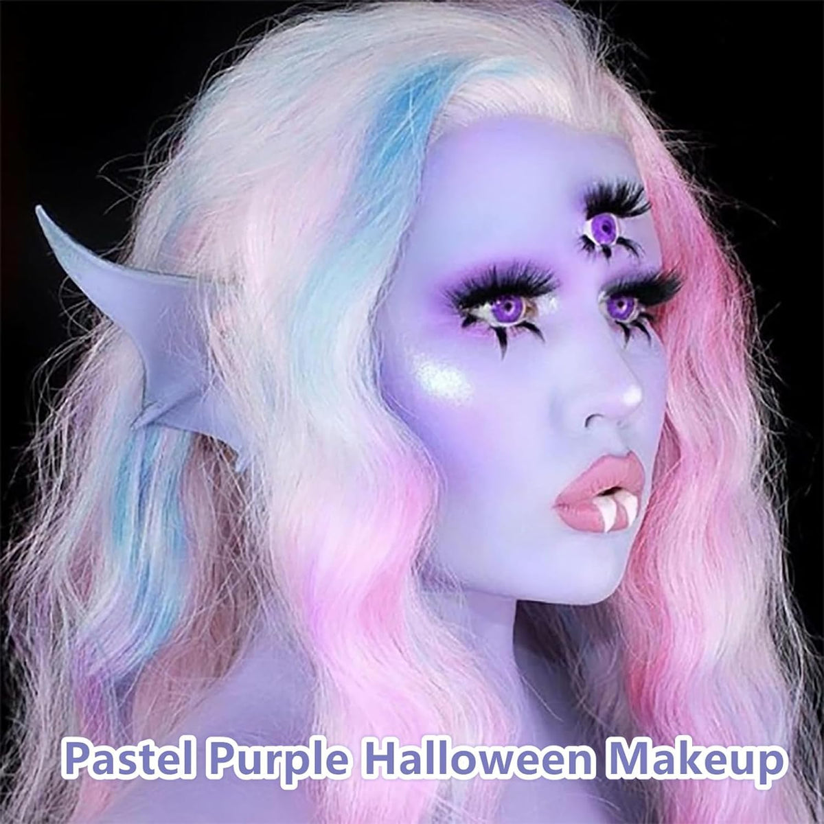 Go Ho Water Based Pastel Purple Face Paint Stick Washable (1.06 Oz),Non-toxic Cream Body Paint,Full-coverage Face Body Paint Makeup Stick for Theater Halloween SFX Cosplay