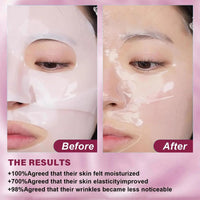 ChicNana Collagen Mask, Bio Collagen Face Mask, Collagen Masks Overnight, Korean Skincare, Face Skincare, Hydrating, Sheet Overnight Beauty (Red 10pc)