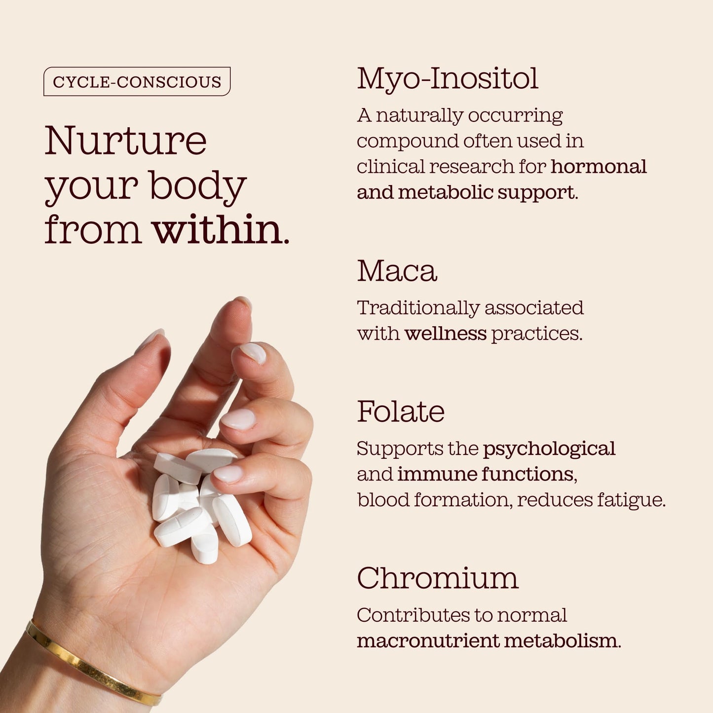Free Soul Myo-Inositol Ultra Supplement | 4,000mg Myo-Inositol, 200ug Folate, 100ug Chromium Plus 10,000mg Maca for Women | Supplements for Women | Vegan & Gluten-Free | 360 Tablets