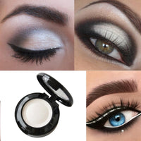 HIVETZ White Eyeshadow Single,Single Matte White Eyeshadow,Pressed Fine Powder Eyeshadow,Shimmer Pearl Shadow Single White Eye Make-Up,High Pigment Long-lasting Sweatproof Single EyeShadow for Performance