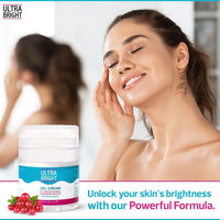ULTRA BRIGHT Skin Brightening Gel Cream - 1 fl oz / 30 ml - Hydrating & Moisturizing Cream to Even Out Skin Tone - Boost Skin Radiance and Improves skin texture with Alpha Arbutin & Glycerin