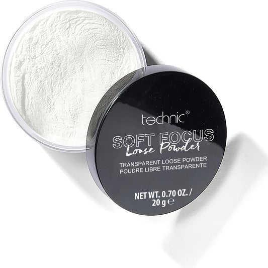 Technic Soft Focus Translucent Loose Powder - Silky & Lightweight Matte Fixing Face Powder - Absorb Oil, Remove Shine, Set Makeup And Hide Imperfections & Fine Lines - 20g