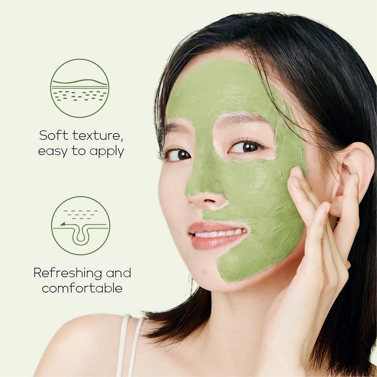 mercham 10 PCS Clay Mask, Green Tea Deep Cleanse Mud Mask, Hydrating, Detoxifying, Pore Tightening, Anti-Acne Clay Face Masks, Natural Plant Extracts, Face Masks Skincare for All Skin Types 5ML*10