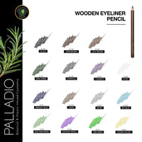 Palladio Retractable Waterproof Eyeliner, Richly Pigmented Color and Creamy, Slip Twist Up Pencil Eye Liner, Smudge Proof Long Lasting Application, All Day Wear, No Sharpener Required, Pure Black