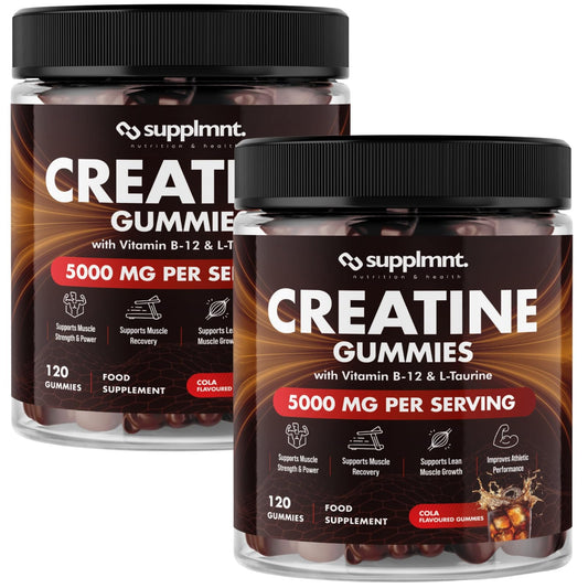 supplmnt. Creatine Gummies 5000mg 120ct Max Strength Muscle Growth/Recovery Supplements for Men & Women Creatine Monohydrate, B12 & L-Taurine Vegan, 2 Months Supply, Cola & Cola