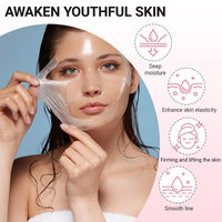 Beauthink Overnight Collagen Peel Off Face Masks – Hydrolyzed Collagen Facial Skincare for Loose and Dull Skin. Firm and Brighten The Skin, For Elasticity & Hydration, Night Wrapping Mask for Youthful Elasticit