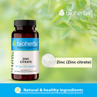 Zinc Citrate – 200 Capsules | Immune, Skin, and Cognitive Support Supplement by BIOHERBA