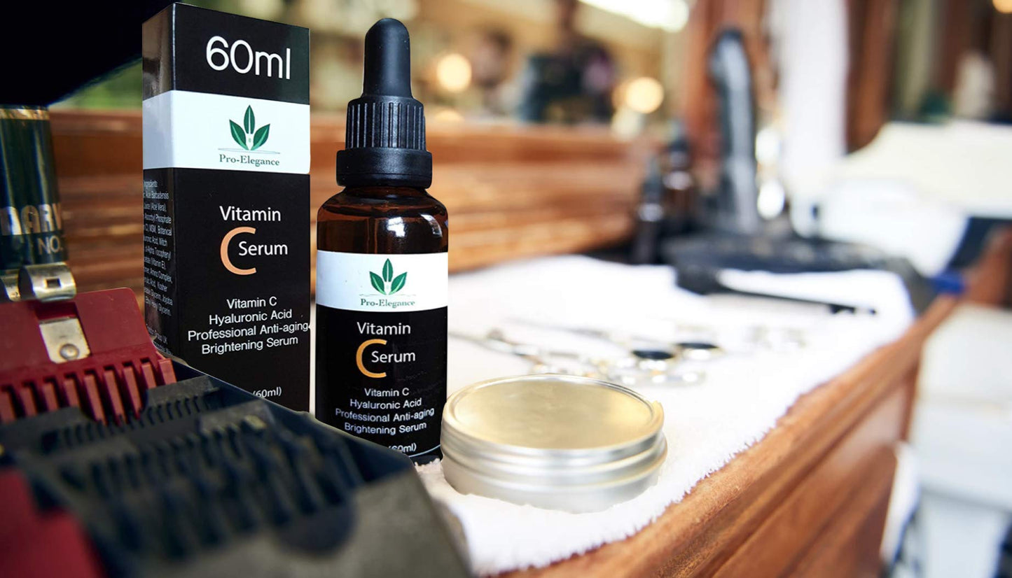 Pro-Elegance Vitamin C Serum for Face & under eyes 20% 60ml with Hyaluronic Acid Liposome Vitamin E for Anti wrinkle Anti ageing Dark Circles Fine Lines Acne Sun damaged Skin