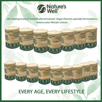 Nature's Well Vegan Multivitamins & Minerals with High Strength B12, D3 & K2, 90 Capsules – UK Made by Nature’s Well, Designed for Vegans & Vegetarians. - Pot