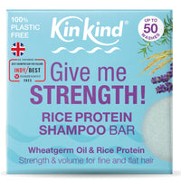 KinKind Rice Water Shampoo Bar for Hair Growth - Give Me STRENGTH! Hair Thickening Solid Shampoo Bar with Rice Protein | Volume for Fine & Flat Hair | Natural Travel Shampoo Bar for Hair UK