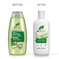DR ORGANIC Dr Organic, Organic Aloe Vera Body Wash , Natural , Vegan , Cruelty Free , Paraben & SLS Free , Eco Friendly Recyclable Packaging, For Women & Men, Palm Oil Free, 250ml