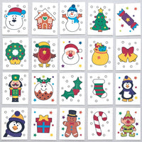 Baker Ross FX408 Christmas Chums Tattoos - Pack of 80, Temporary Tattoos for Kids, Christmas Party Bag Gifts, Xmas Toys for Kids