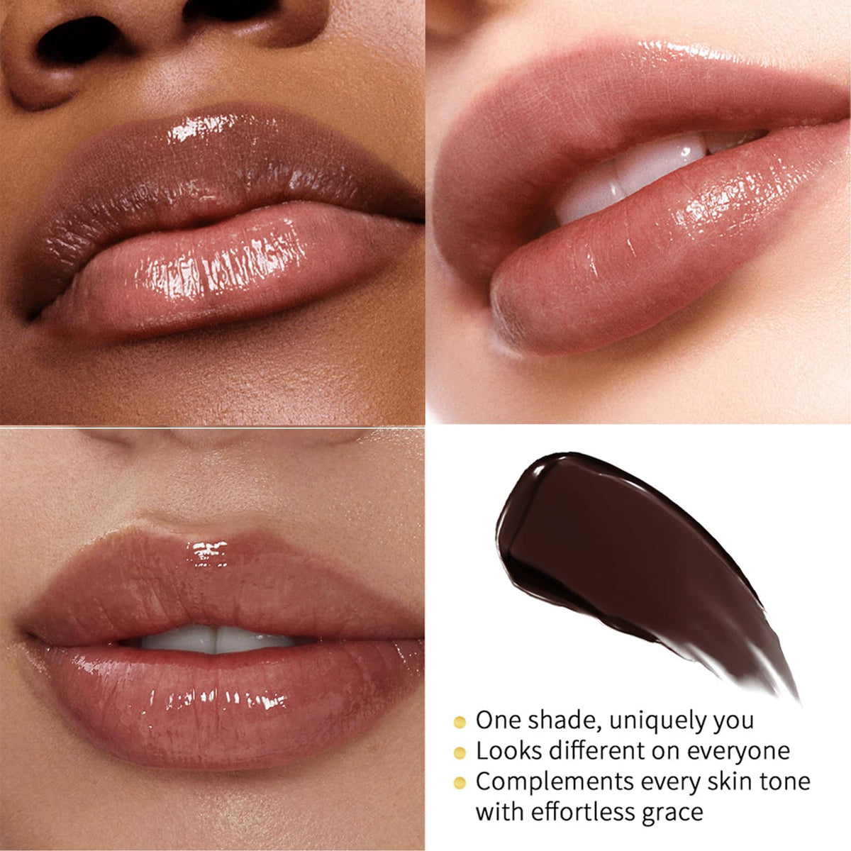 Shengqialun Black Honey Lipstick, Honey Lipstick, Hydrating Tinted Lip Balm, Nourishing Moisturising Tint Lip Care Makeup For Dry (Black)