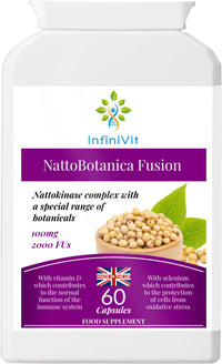 InfiniVit Infinivit NattoBotanica Fusion: Comprehensive Heart & Immune Support Capsules with Nattokinase & Botanicals, 60 Capsules