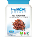 Health4All Red Yeast Rice 600mg per Capsule 120 Capsules, 4 Months Supply, Cholesterol Lowering Supplement High in Monacolin K, Purest Vegan Supplement | Made in UK