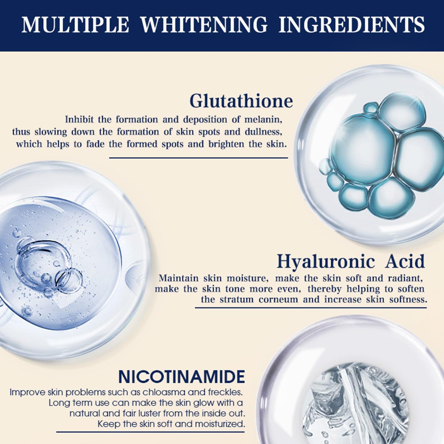 KOAHDE Glutathione Brightening Face Cream,Glutathione Anti-Aging Face Cream,Glutathione Skin-Lightening-Cream,Facial Dark Spots Remover,Glutathione Whitening-Cream,Glutathione Hydrating & Whitening Cream,30G