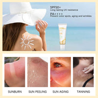 TBeautfave Rice Sunscreen SPF 50+, Relief Sun Rice + Probiotics SPF 50 + Sun Cream, Moisturizing Suncream Factor 50 for Face Body, Korean Sunscreen for Dry Sensitive Skin, No White Cast, 50ml