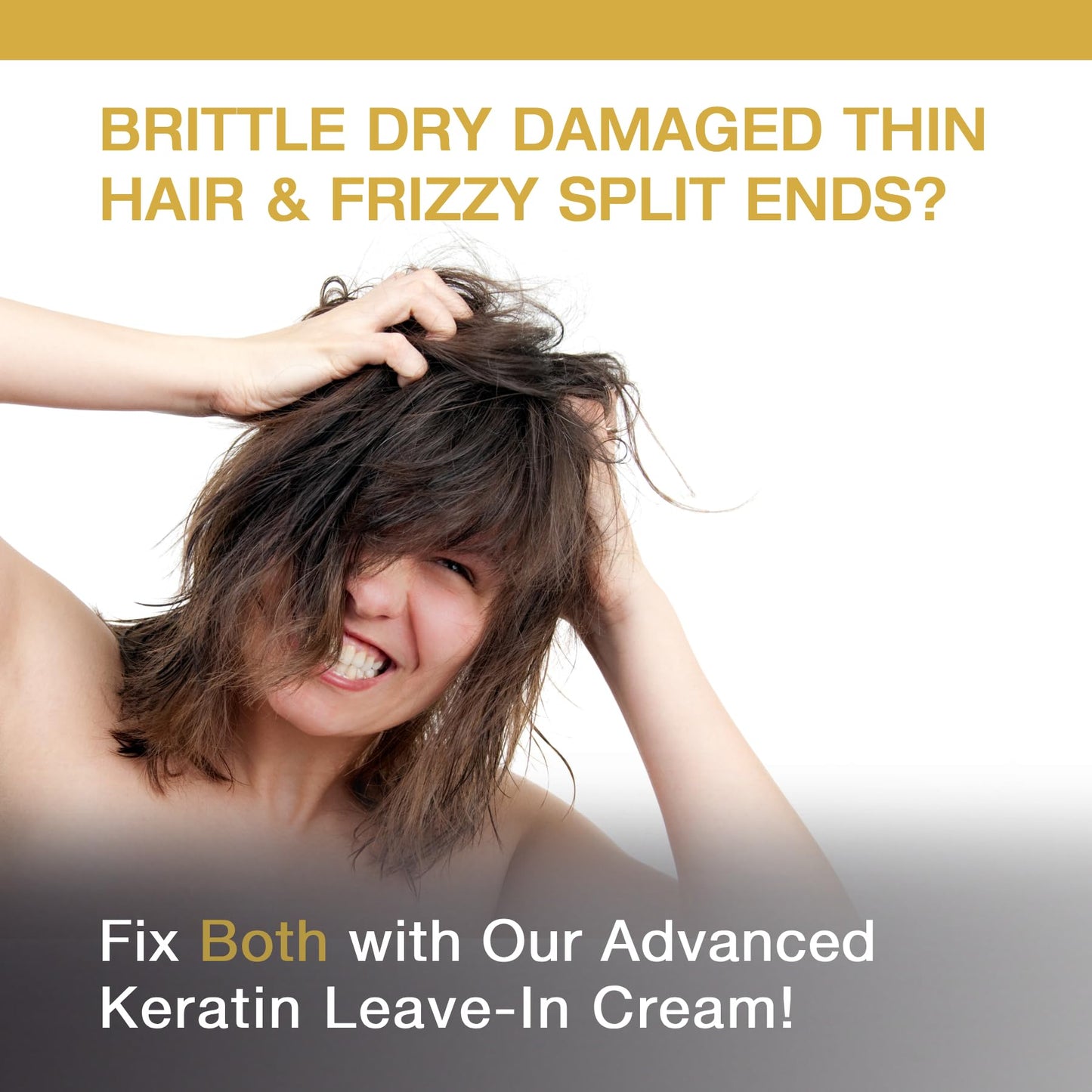 Vitamins Keratin Leave In Conditioner Moisturiser - Thin to Normal Hair Care Moisturising Hydrating Anti Frizz Detangler Cream for Dry Damaged Curly Hair