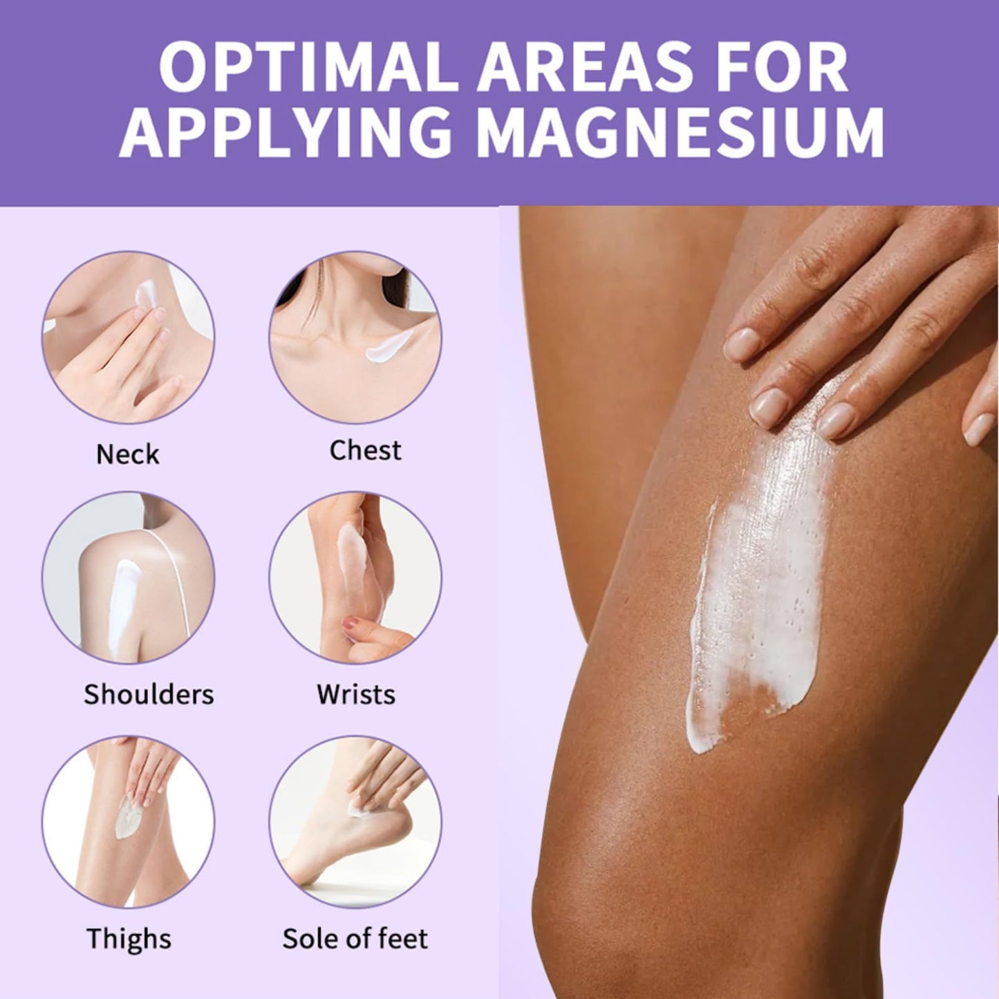 Magnesium Body Butter - Magnesium Cream For Sleep - Magnesium Soothing Sleep Butter - Calm,Relief Lavender & Magnesium Moisturizer for Sleep - Vegan Friendly & Cruelty Free 100g