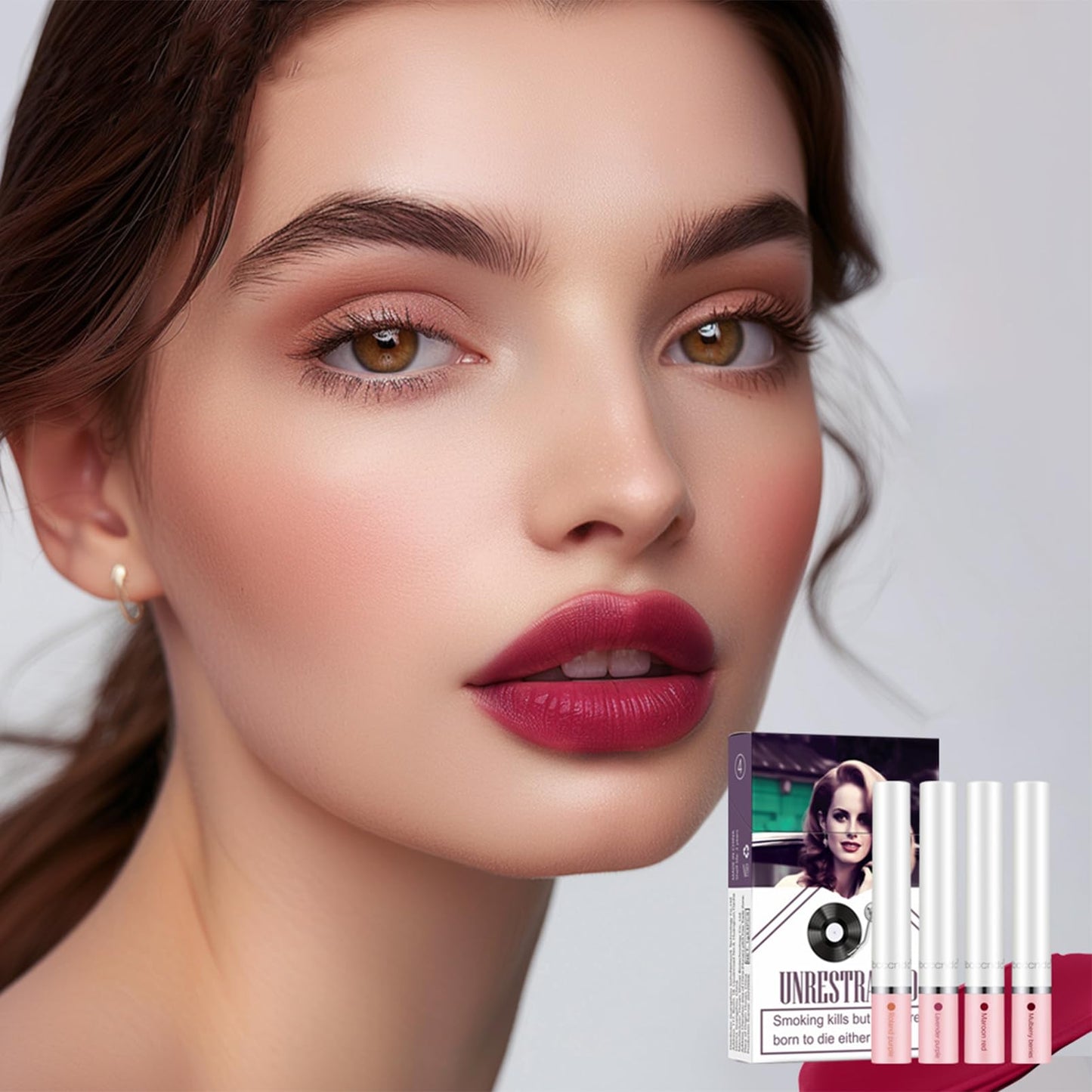 HERBENJOY Lip Gloss Sets For Teenage Girls Lipstick Sets For Women,4 Colors Matte Lipstick Set High Pigmented Velvety Long Lasting Waterproof Matte Lip Stick, Lipstick For Women Makeup Set