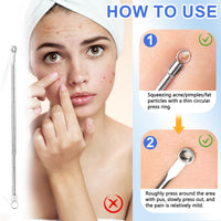 100pcs Blackhead Blemish Remover with Acne Spot Remover Pin, Disposable Acne Pimple Popper Needle, Pimple Needles, Professional Whitehead Acne Blackheads Remover Tools for Beauty Salon Home