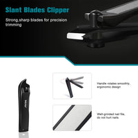 BEZOX Nail Clippers 3 Pcs - Heavy Duty Stainless Steel Straight Toenail Clippers for Thick Fingernail Toenail, Curved Blade Nail Cutters For shape Nail，Slant nail nipper for Trim Nail，Remove Cuticle