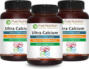 PURE NUTRITION NATURAL TREASURES Pure Nutrition Ultra Calcium 1000mg with VIT D3 + K2 | 90 Tab | Highly absorbable Calcium Supplement with Calcium Citrate Malate, VIT D3, K2 (90 Count (Pack of 3))