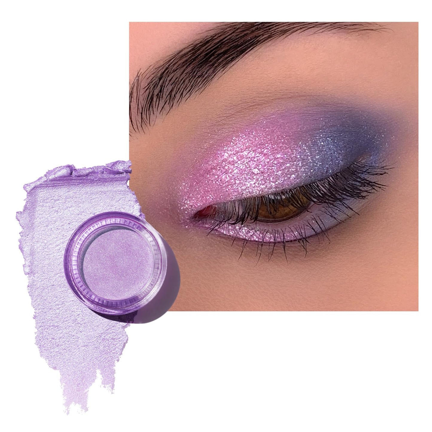Oulac OULAC Cream Eyeshadow, Glitter Purple Eyeshadow, Holds Makeup For 12 Hours +, Waterproof and Sweatproof, Crease Resistant, Vegan | 06g (04) Vibrancy