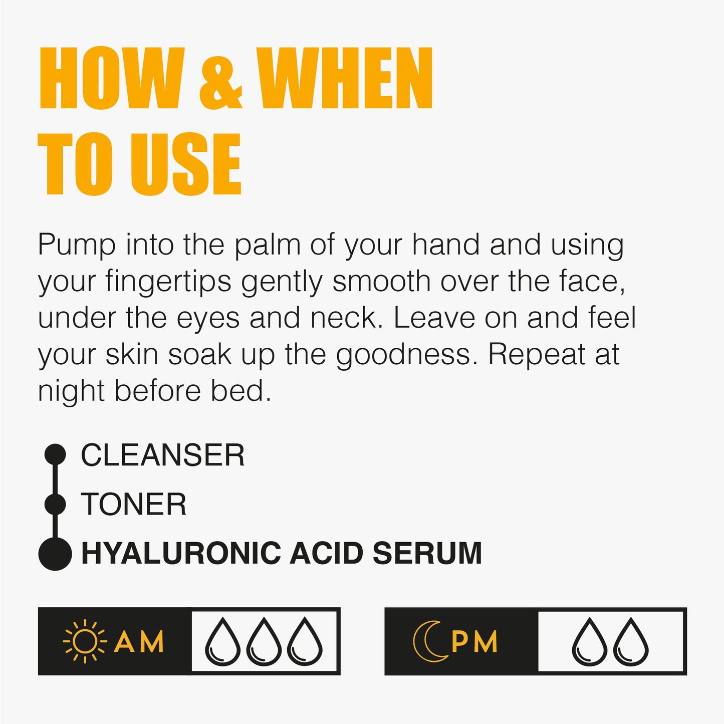 BEAUTYPRO HYALURONIC ACID Daily Hydrating Antioxidant Serum 30ml | 100% Plant Based Skincare Serum | Hydrating, Anti-Inflammatory, & Energising | Soybean & Chamomile |