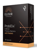 ELIXIR NUTROLOGY ProbiElix™ 30 Capsules – 5 Billion Probiotic Bacteria, Supports Digestive Health & Gut Balance, Includes Chicory Inulin, Vegan & Vegetarian Friendly. Made in The UK