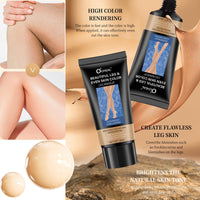 Domality Leg Makeup Waterproof No Transfer, Leg Vein Cover Up, Long Lasting Body Scar Tattoo Cover Up, Full Coverage, Light, Easy Application (#1 Natural Color)