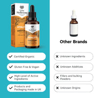 Love Mushrooms Organic Cordyceps Mushroom Supplement 4,000mg per 1ml | High Strength Liquid Drops 30ml for Natural Energy & Endurance | Vegan, Plant Based Food Supplement, UK Made, Sweet Taste